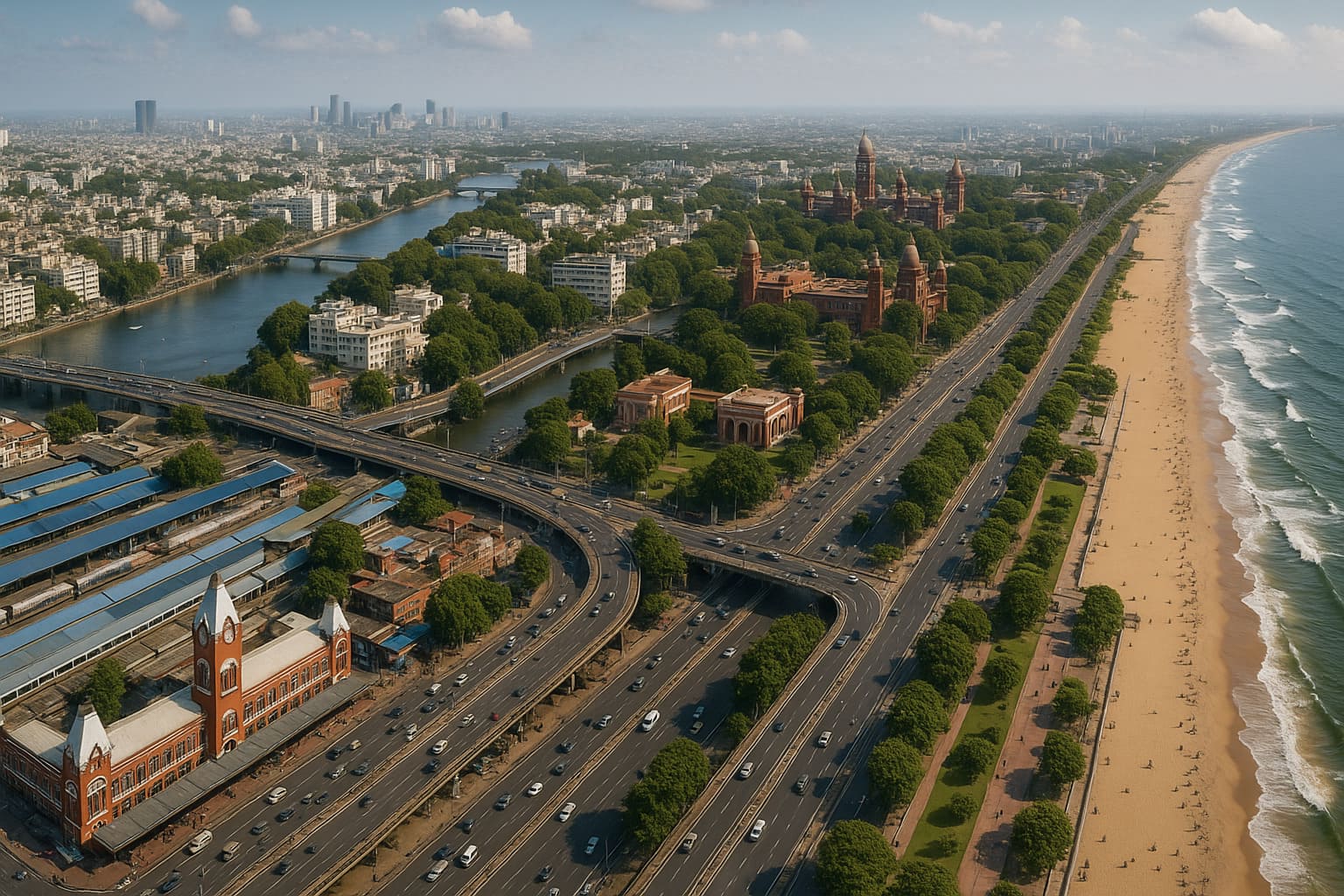 Skyline view of Chennai, Tamil Nadu