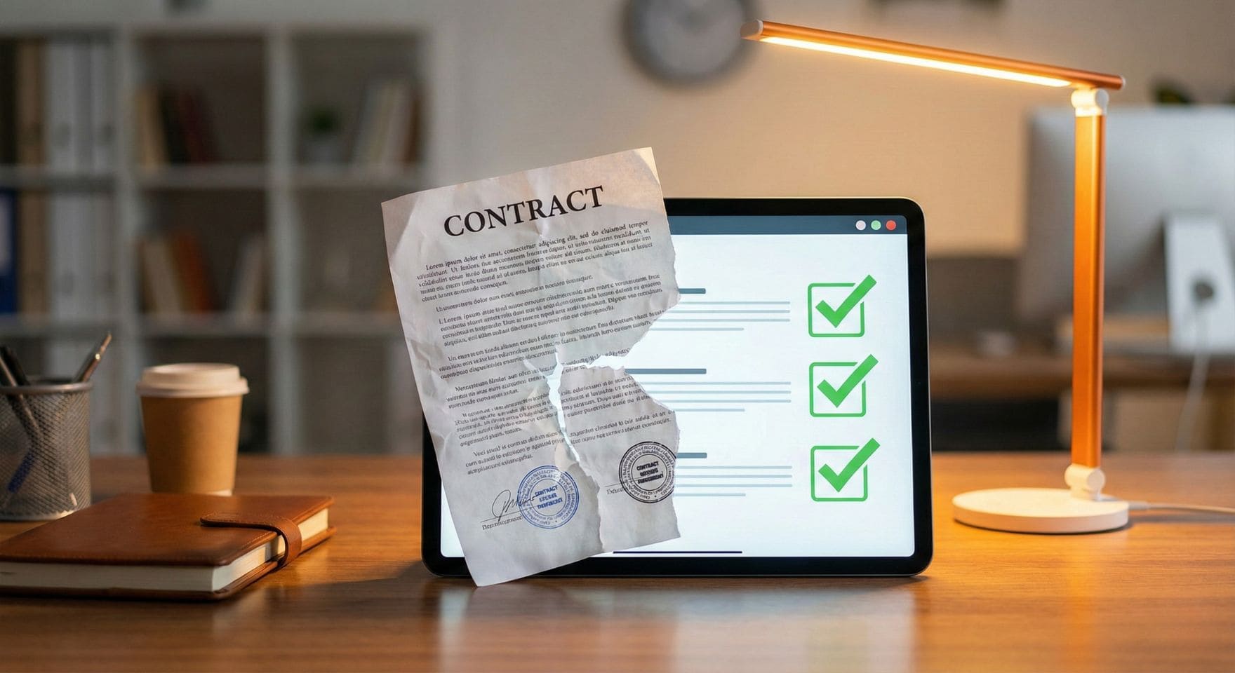 A homebuyer reviewing property documents